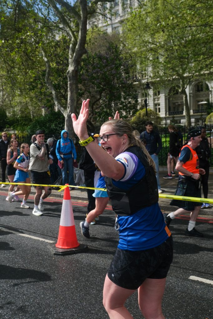 Lifelites fundraiser Cathy Talbot running the London Landmarks Half Marathon 2026.