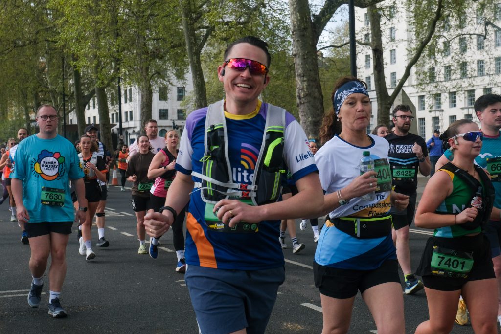 Lifelites fundraiser James Rondel running the London Landmarks Half Marathon 2026.