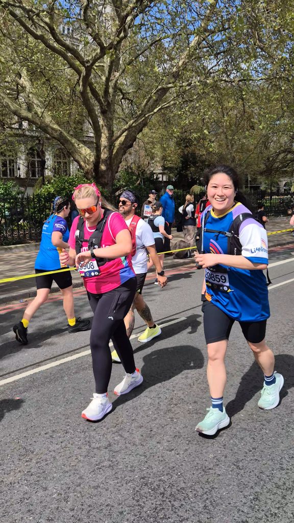 Lifelites fundraiser Nicole running the London Landmarks Half Marathon 2026.