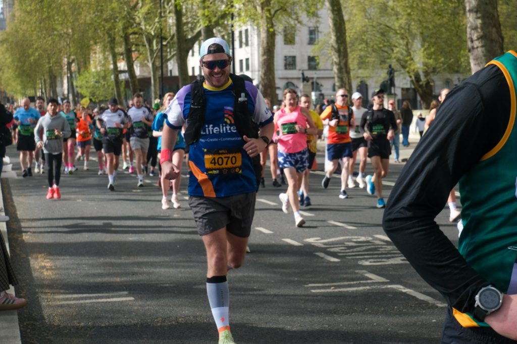Lifelites fundraiser Will running the London Landmarks Half Marathon 2026.