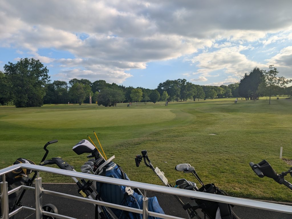 The view from the green at Stanmore Golf Club during the Friern Barnet Centennial Lions Club charity golf challenge.