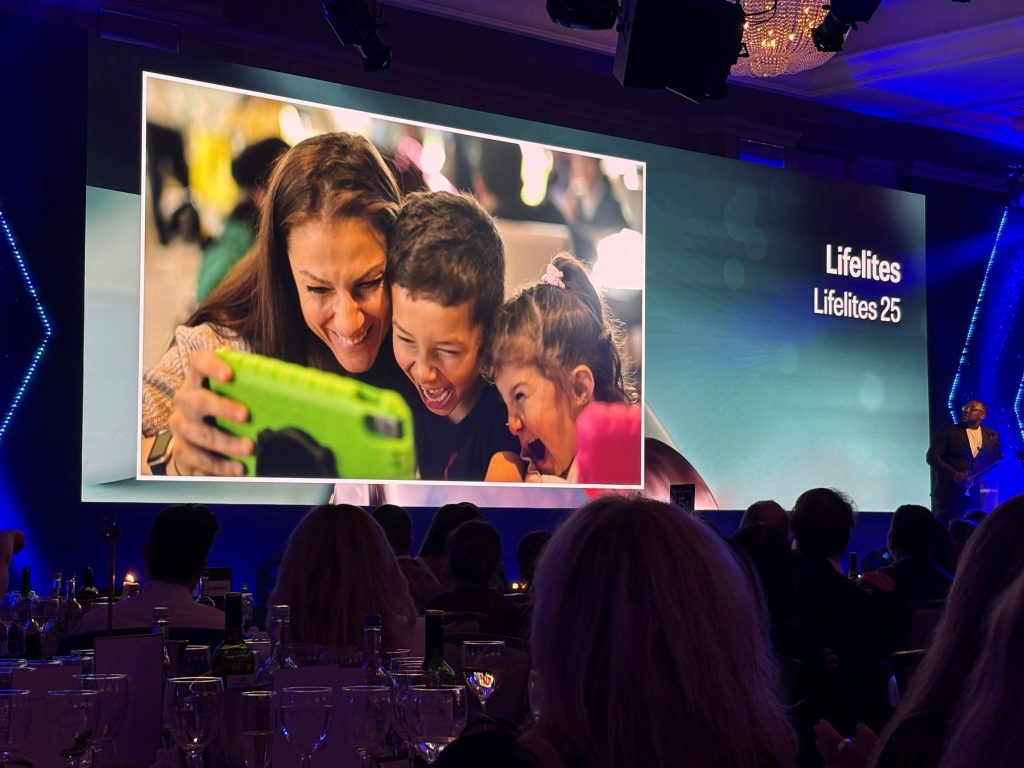 Screen presenting Lifelites 25 for Breakthrough of the Year at the Third Sector Awards 2026