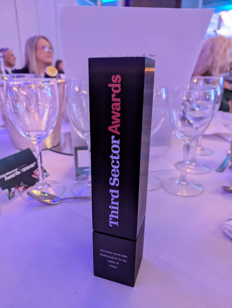 The Award won by Lifelites for Breakthrough of the Year at the Third Sector Awards 2026
