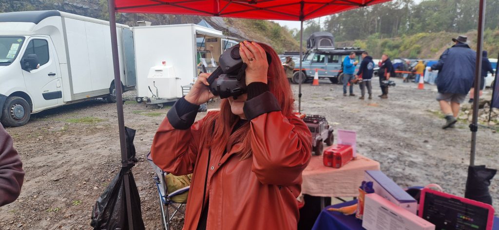 Lifelites trying a VR headset at Southern Scale Trail 2026